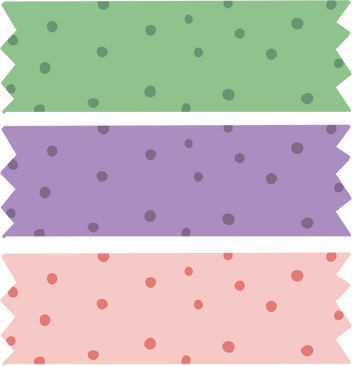 Dotted Washi Tapes Illustration